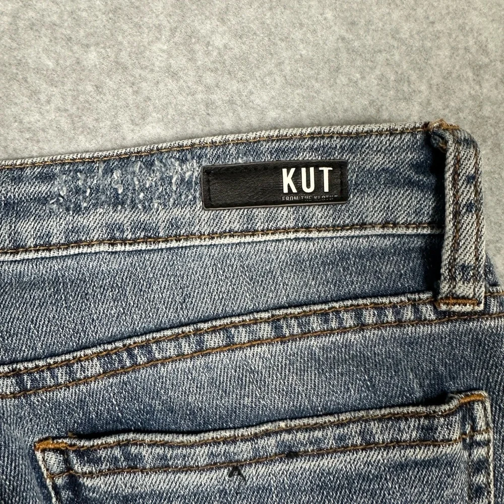 KUT From The Kloth Jeans Womens 4 Catherine Boyfriend Mid Rise Distressed‎ Blue - Picture 15 of 16